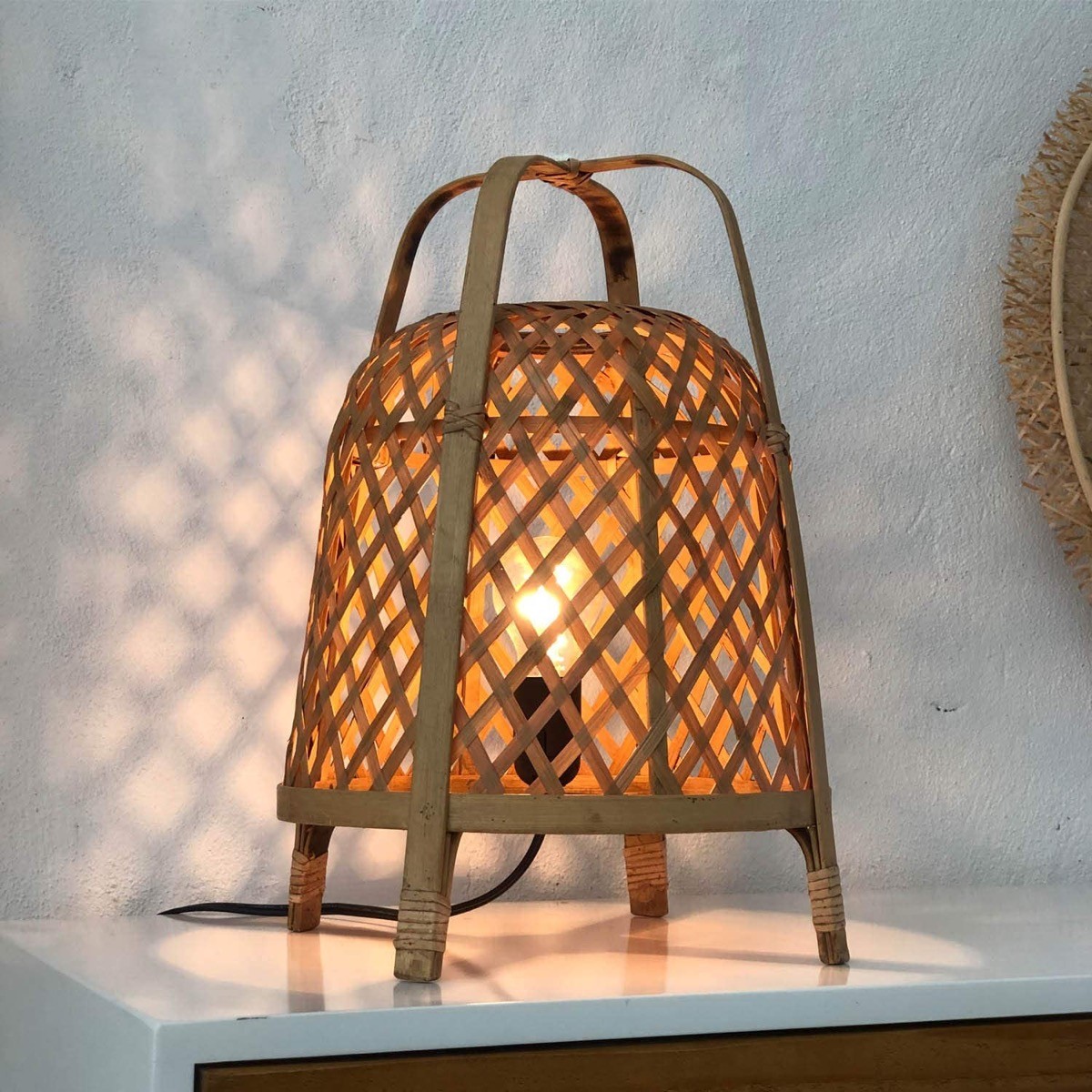 Product Of The Week A Beautiful Woven Bamboo Lamp