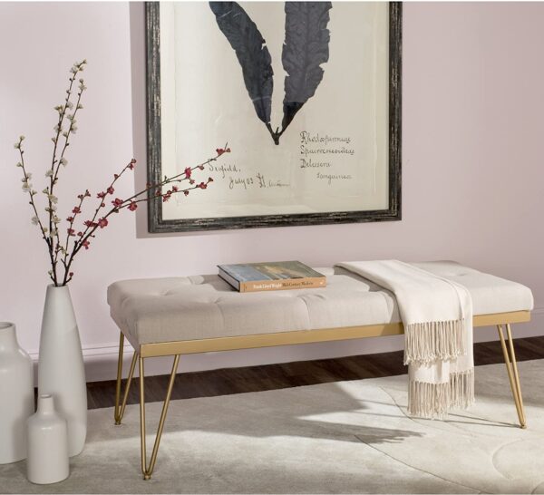 Gold end of bed cheap bench