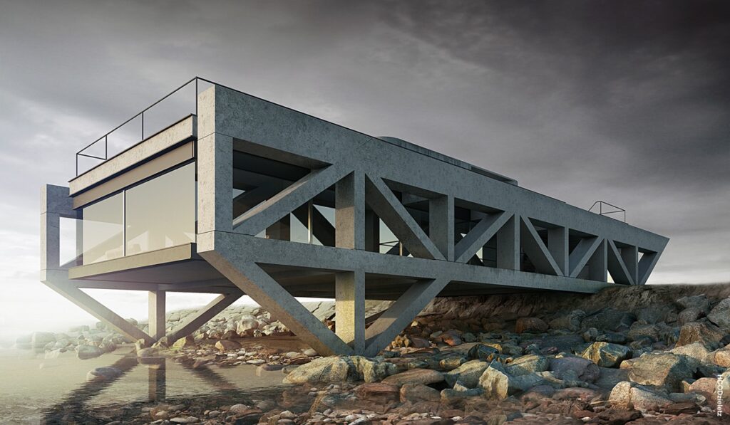 coastal brutalist house | Interior Design Ideas