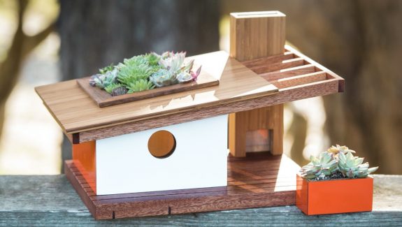 Architecturally Inspired Mid Century Modern Style Bird Houses