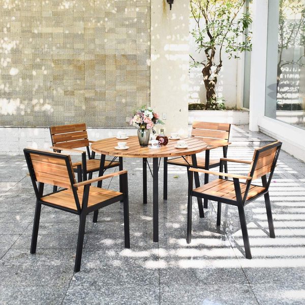 https://www.home-designing.com/wp-content/uploads/2020/06/Small-Wood-Outdoor-Dining-Table-Set-for-Patio-or-Pool-with-4-Chairs-and-Umbrella-600x600.jpg