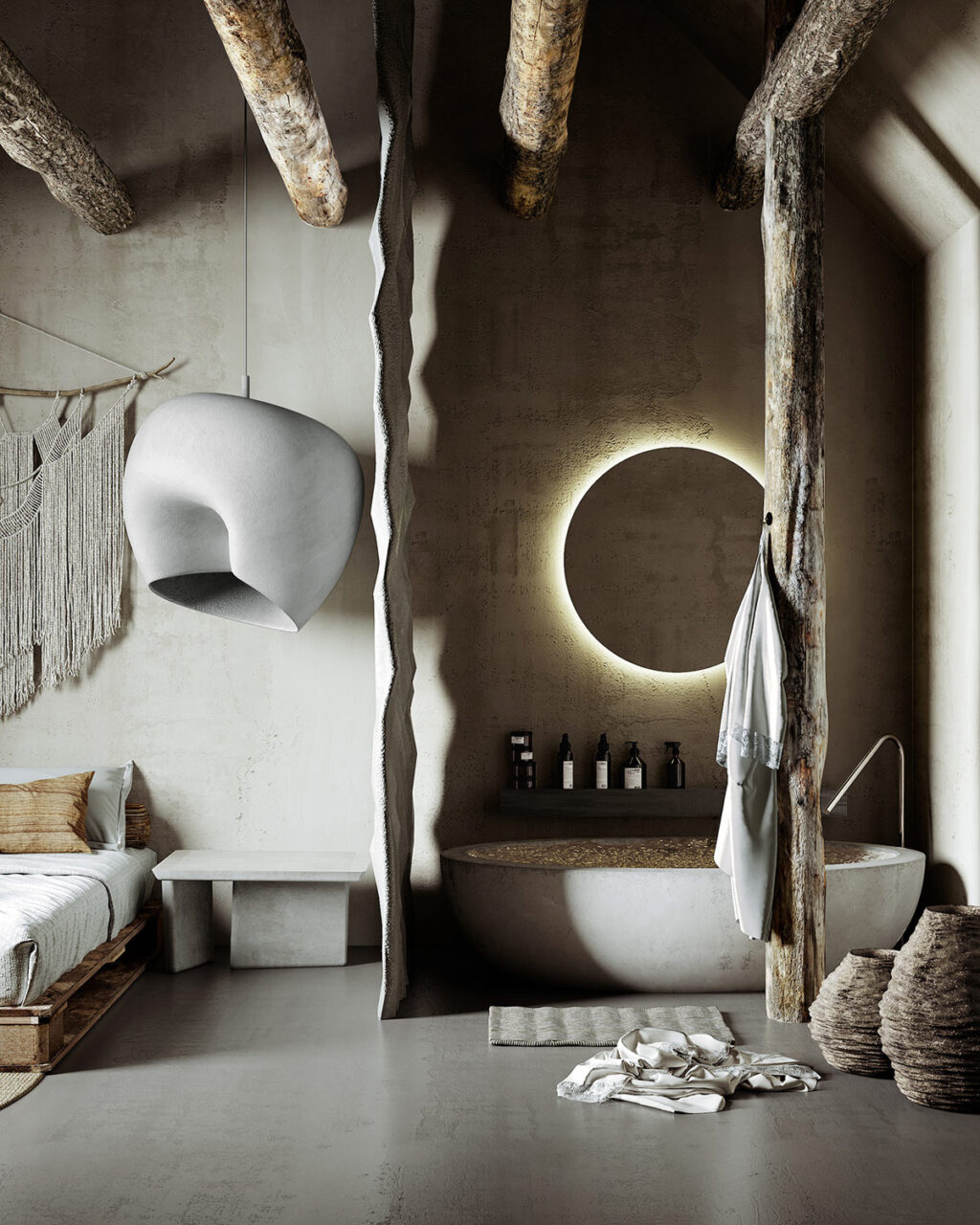 rustic ensuite bathroom | Interior Design Ideas