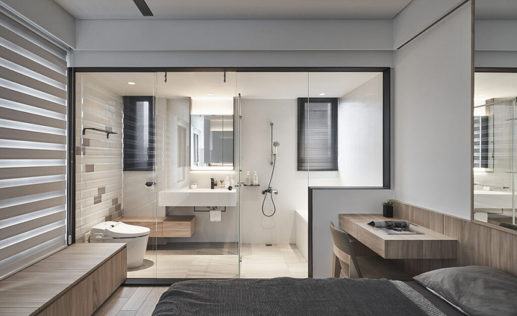 glass wall bedroom | Interior Design Ideas