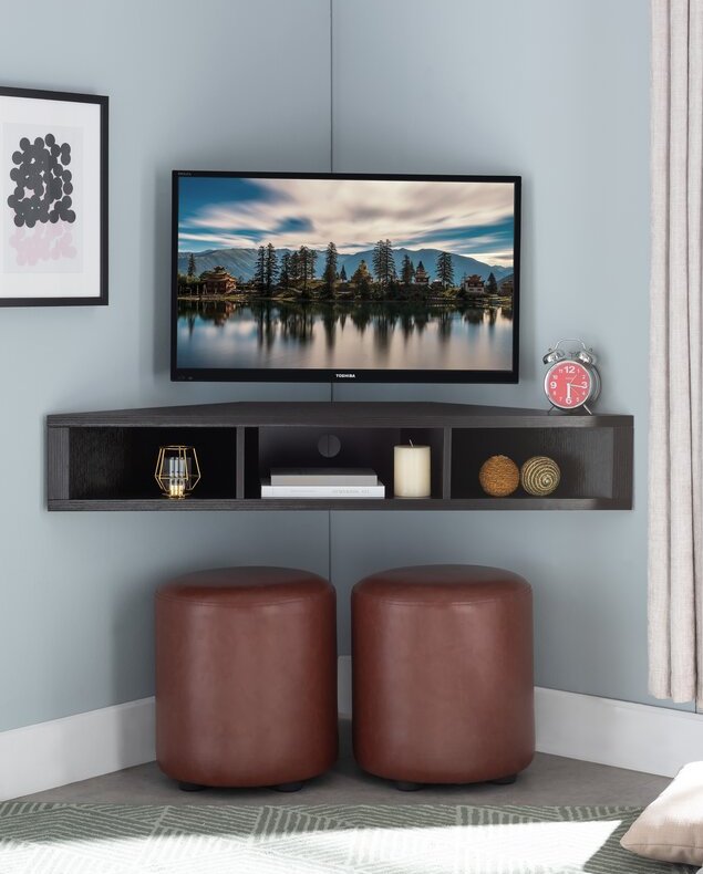 Corner Floating Tv Stand With Open