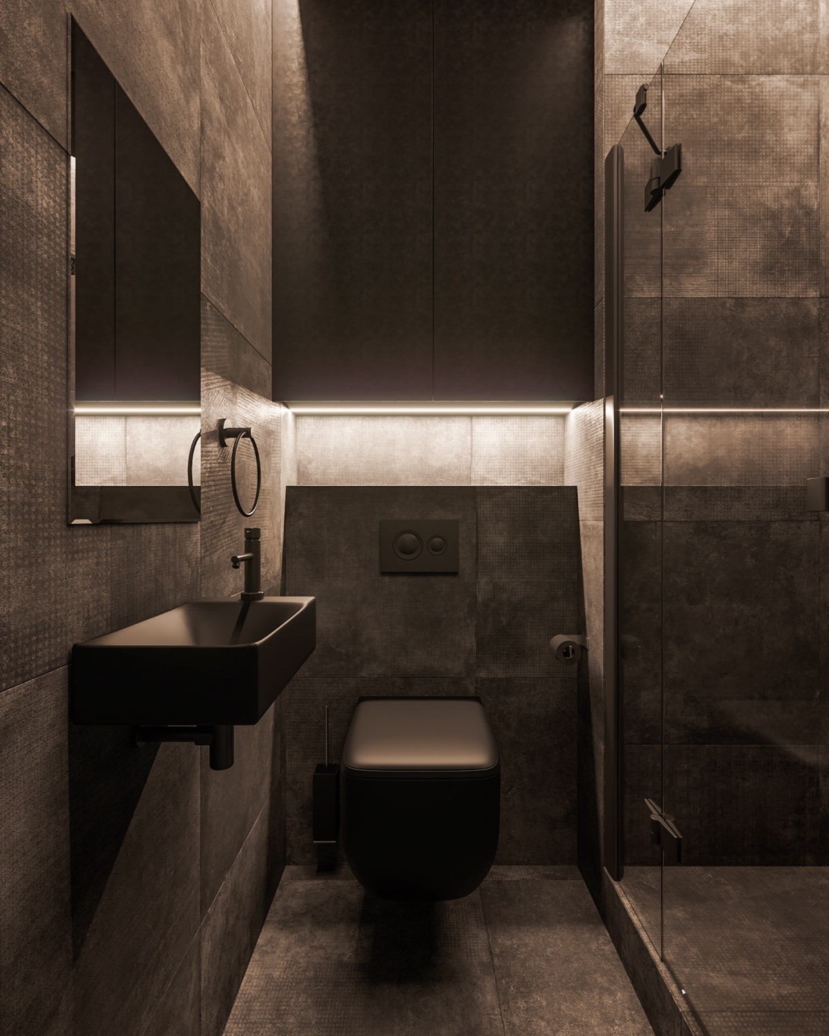 black toilet  Interior Design Ideas