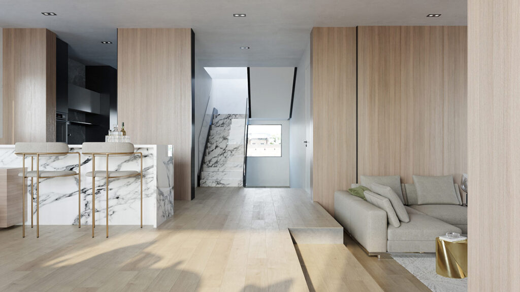Serenely Stylish White And Wood Interiors