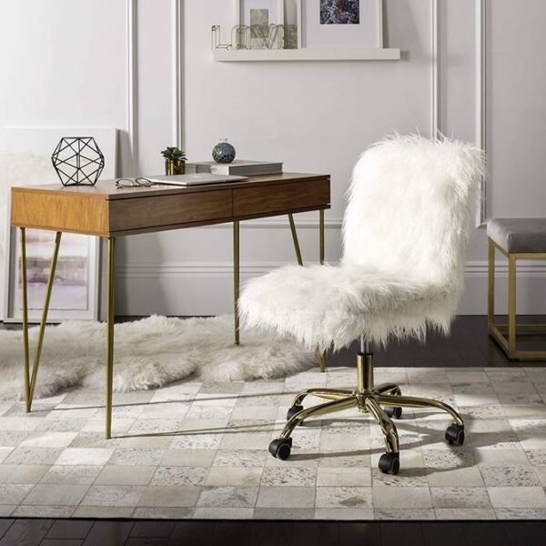White desk chair for bedroom clearance