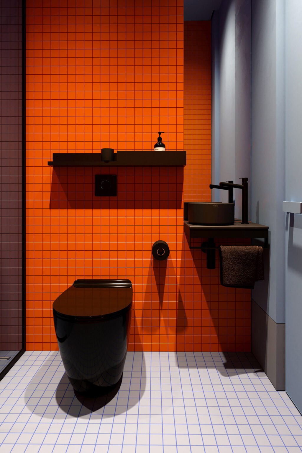 black toilet Interior Design Ideas