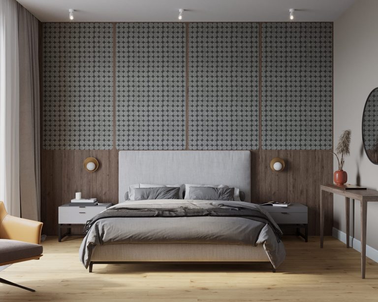 unique headboard feature wall Interior Design Ideas