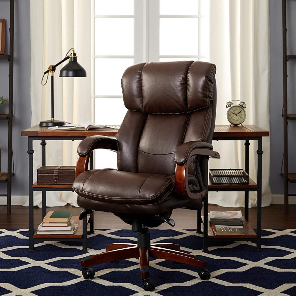 LaZBoy Fairmont Big & Tall Executive Leather Office Chair Interior