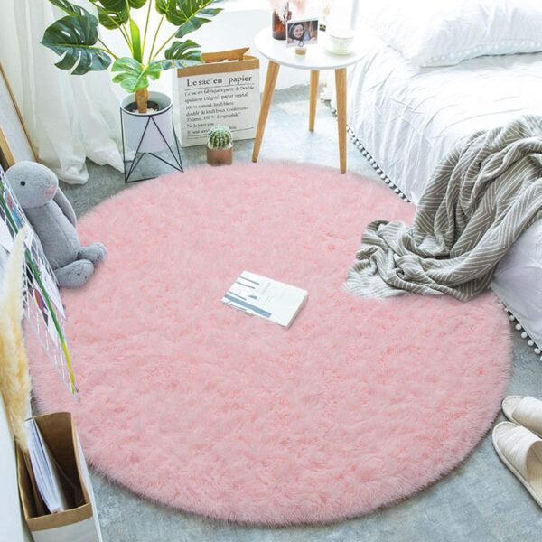 Buy Solid Shag 6 Ft Round Rug Turquoise