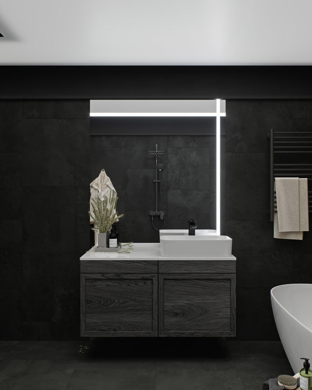 black shower | Interior Design Ideas