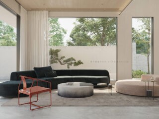 Contemporary Chinese Home With Courtyard & Glass Bottom Pool