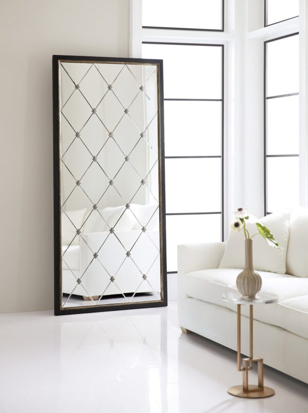 beveled full length mirror with window pane design extra large oversized floor mirror