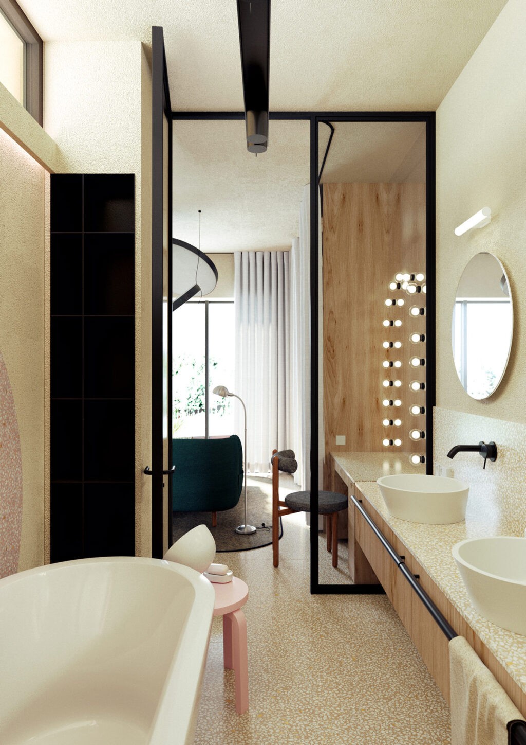 black bathroom fixtures Interior Design Ideas