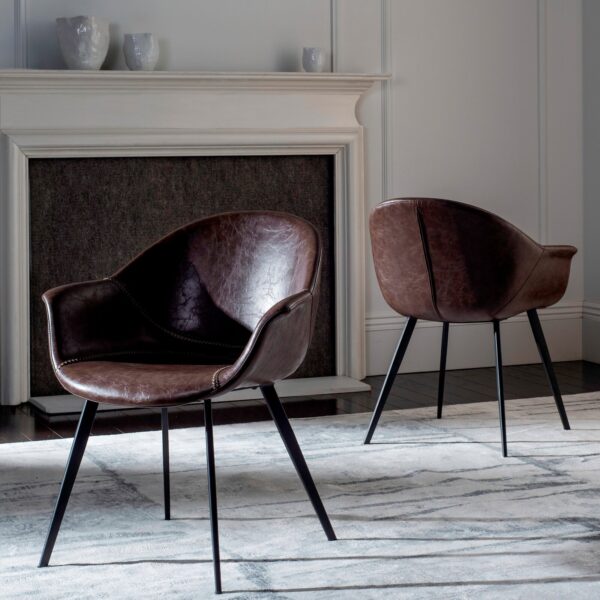Upholstered dining chairs black legs deals