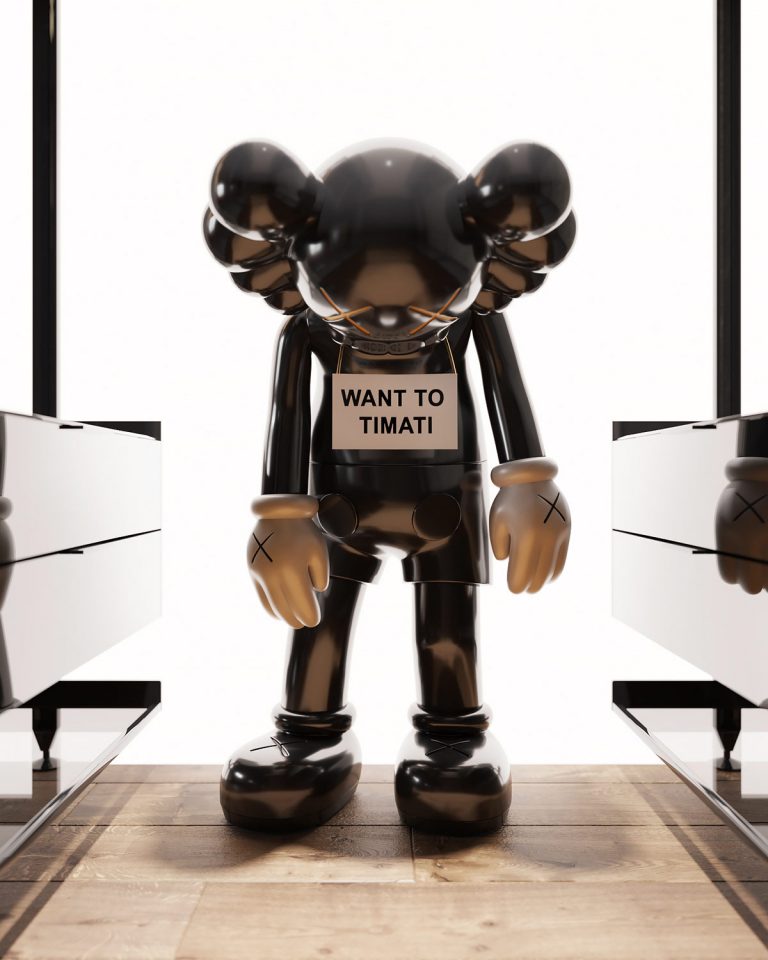 KAWS statue Interior Design Ideas