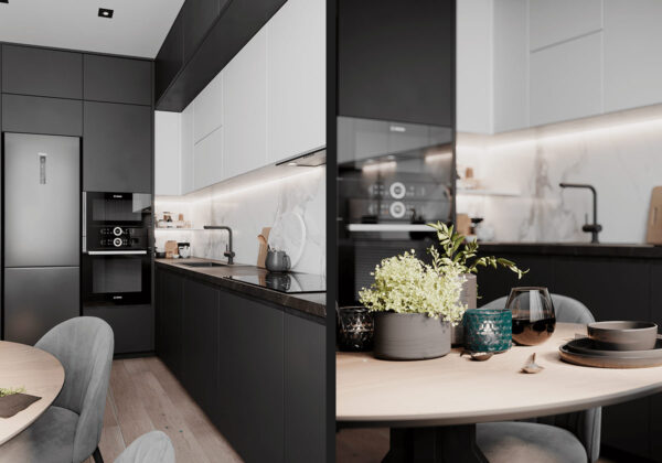 black kitchen | Interior Design Ideas