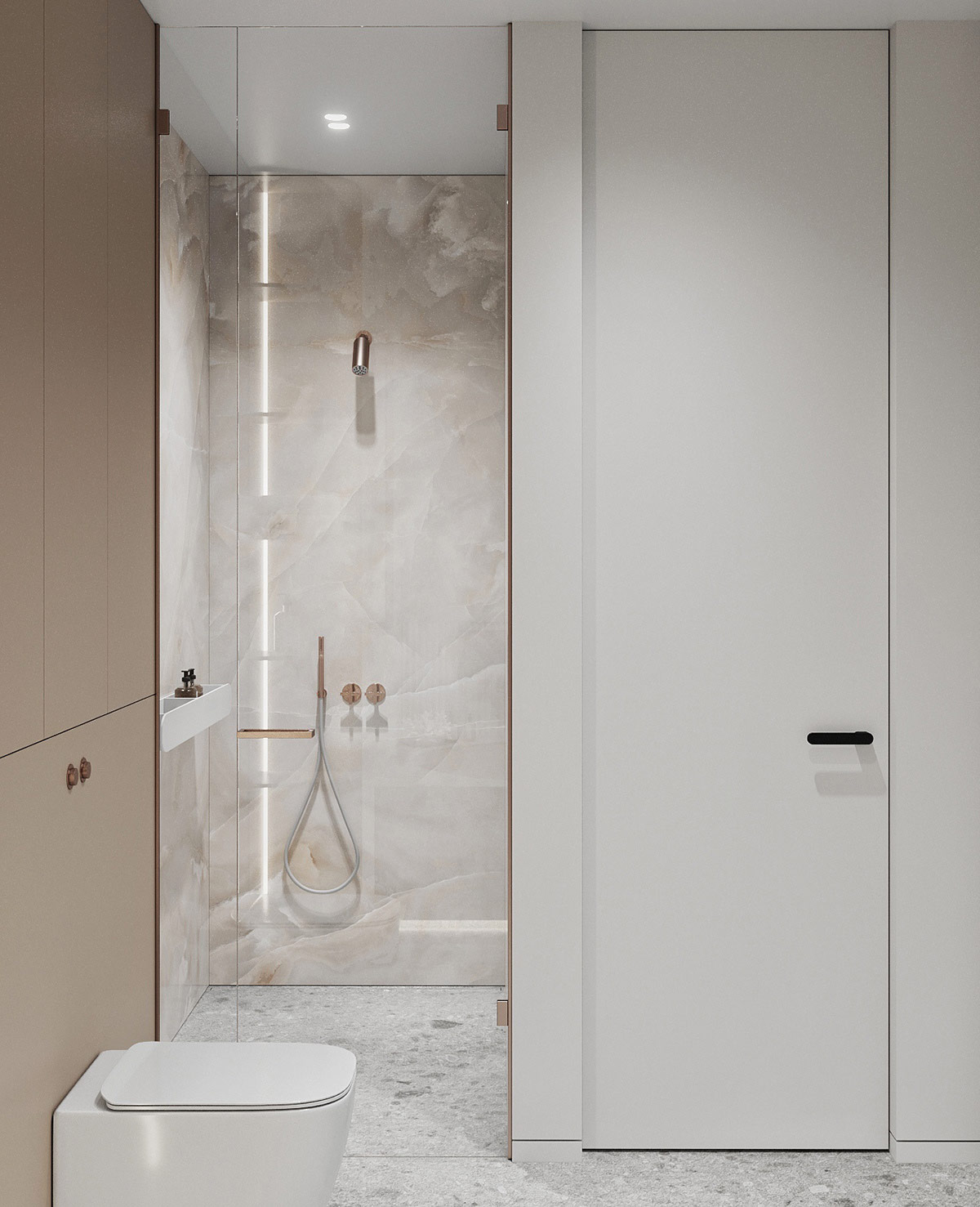 Copper Shower Fixtures Interior Design Ideas