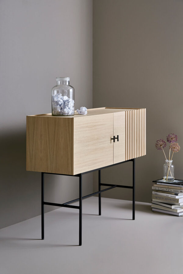 Light wood shop buffet table