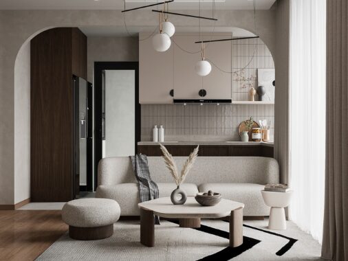 Classy Contemporary Interiors With Deep Brown, Grey & White Decor