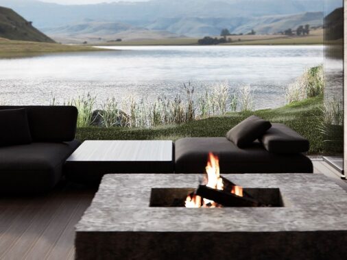 Entrancing Textural Home Interior With Stylish Outdoor Living Areas