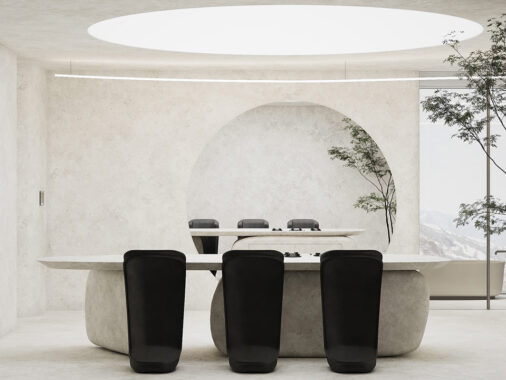Smooth Microcement Interior Decor Concept With Heavy Black Accents