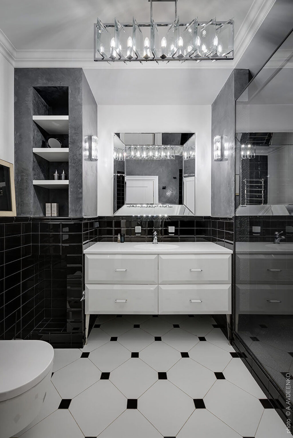 black and white bathroom | Interior Design Ideas