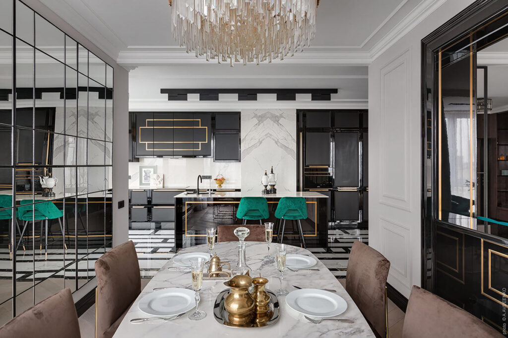 Two Exquisite Art Deco Inspired Interiors