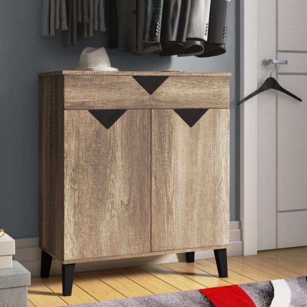 Enclosed shop shoe cabinet