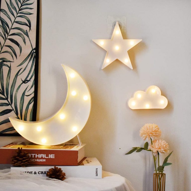 wall decor for girls bedroom sun moon and stars marquee lighting