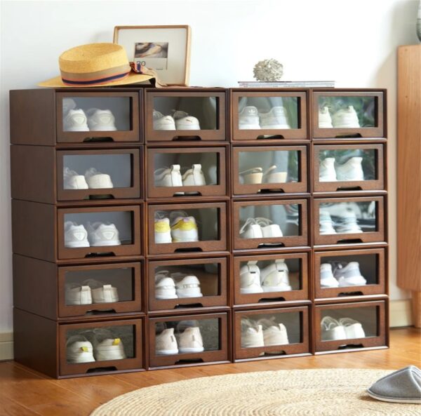 Glass Modern Display Shoe Rack Lamp Shoe Cabinets Large