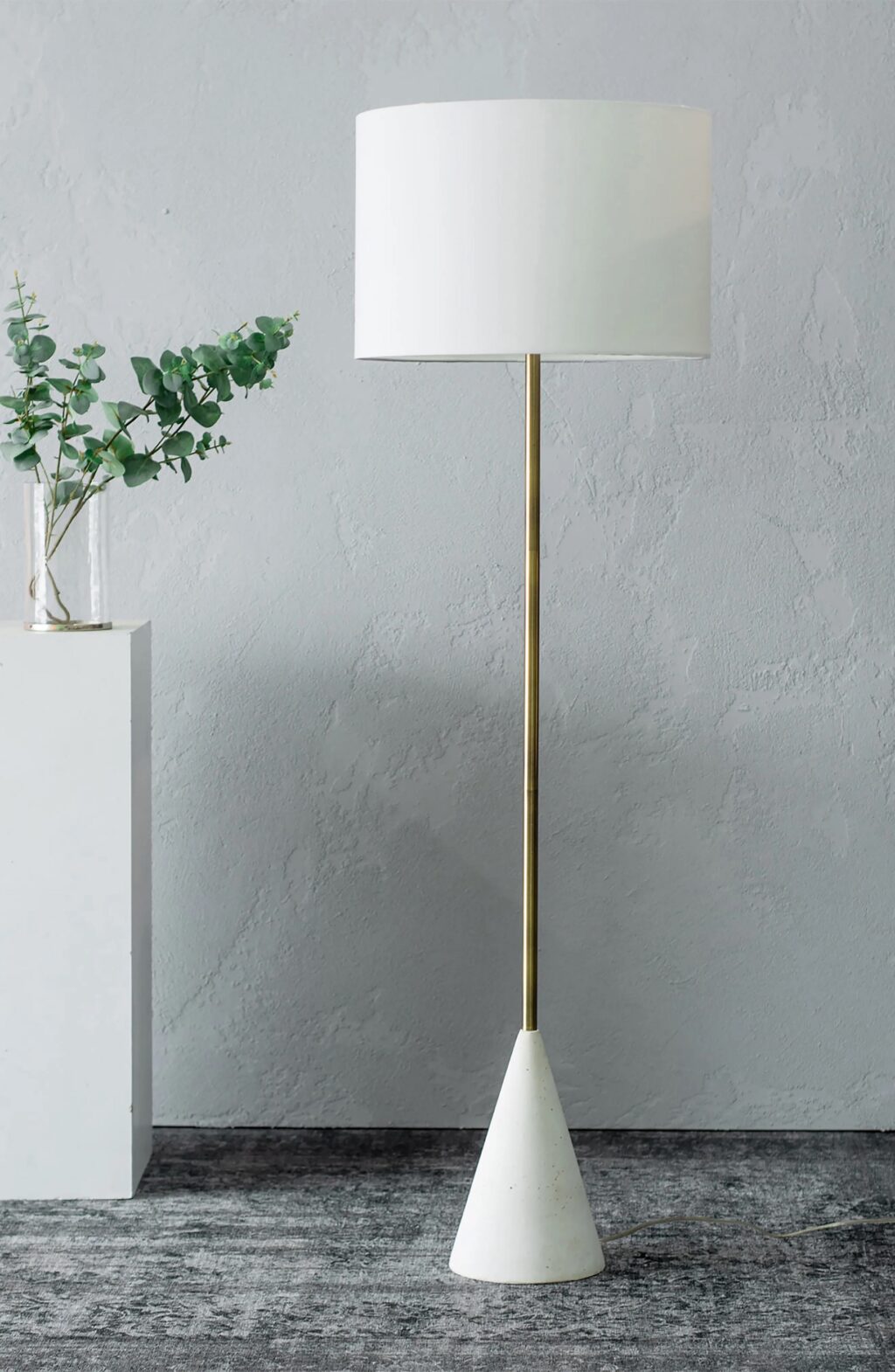 fancy floor lamps for living room large white drum shade heavy marble