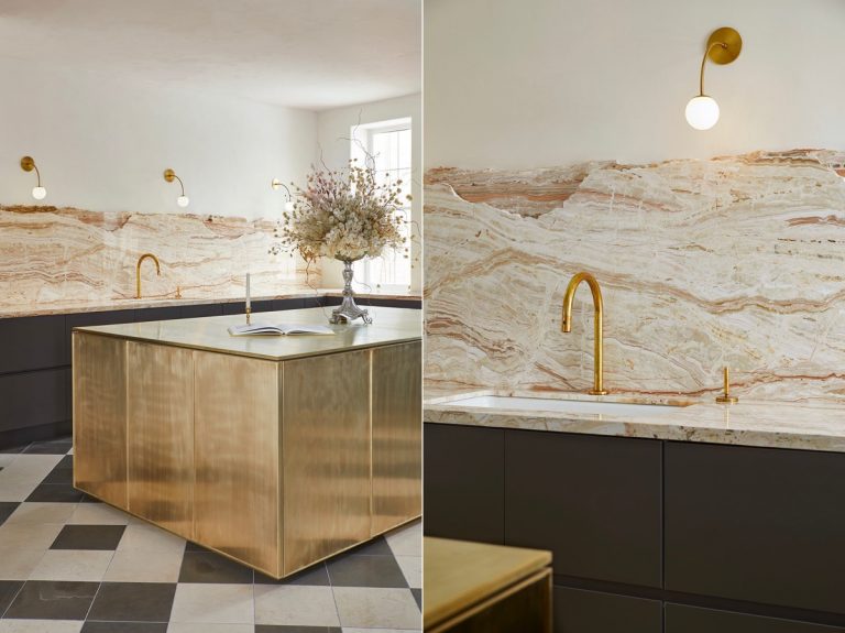 gold kitchen faucets design