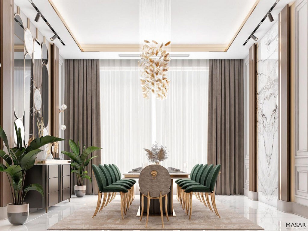 grey dining room curtains Interior Design Ideas