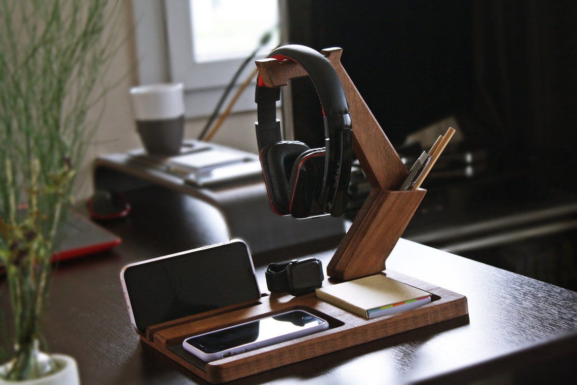 Wood Desk Organizer Gift for Men and Women Office Desk 