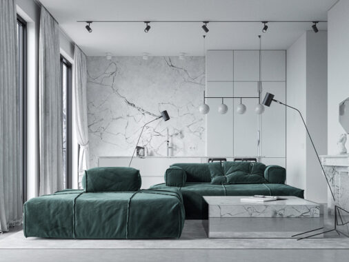 Two Ravishing White Marble Home Interiors With Classical Elements