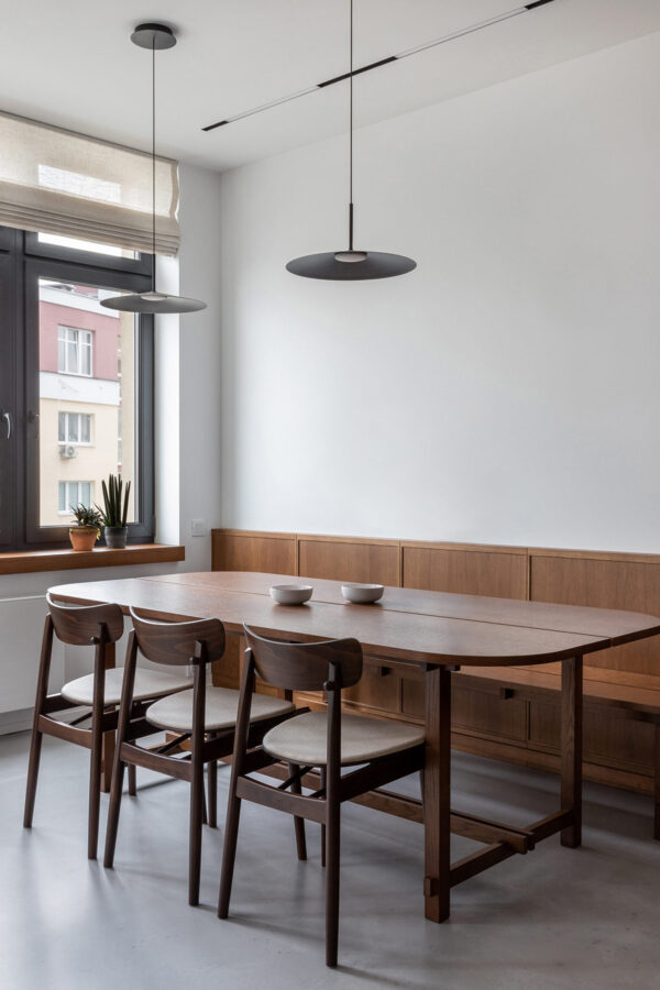 wooden dining table | Interior Design Ideas