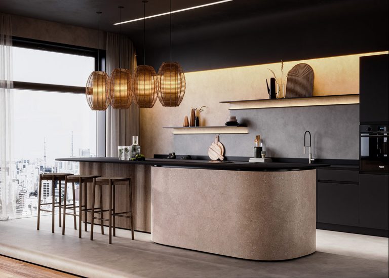 concrete kitchen island Interior Design Ideas