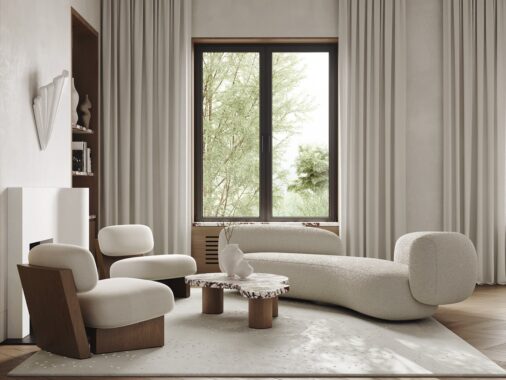 Restful & Rounded Sculptural Home Interior