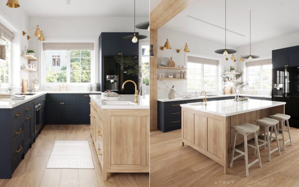 wood kitchen island | Interior Design Ideas