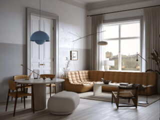 Earthy And Airy, Brown And Blue Decor Ideas