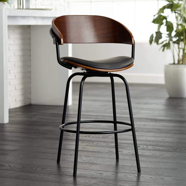 Tractor seat bar hotsell stools with backrest