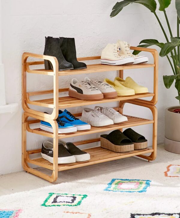 Home Solutions 3 Tier Wooden Shoe Rack