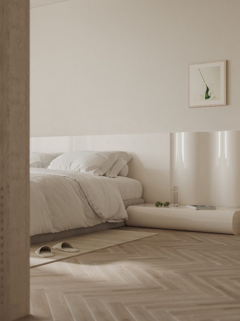 gloss white headboard Interior Design Ideas