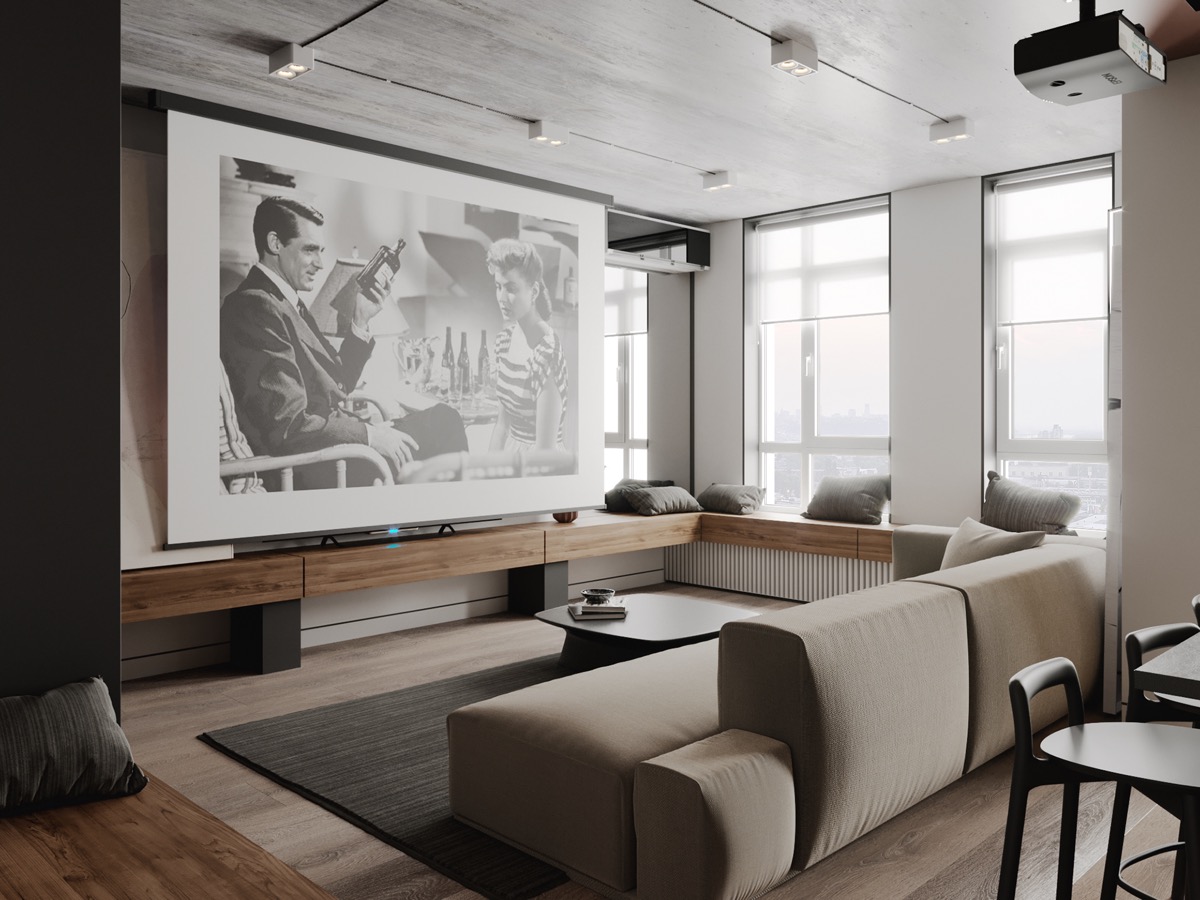 living room projector ideas