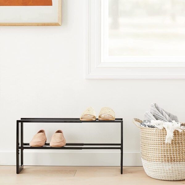 Gold Metal Wall Shoe Rack Shelf 