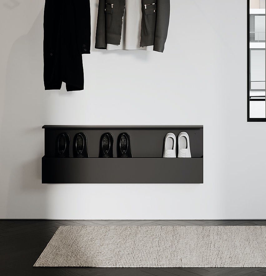 Minimalist wall-mounted shoe rack helps store footwear while decluttering  your space - Yanko Design