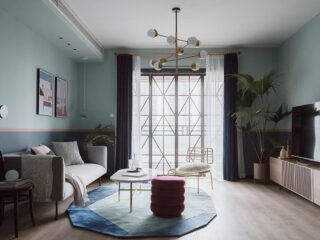 Captivating Pink, Blue And Green Interiors
