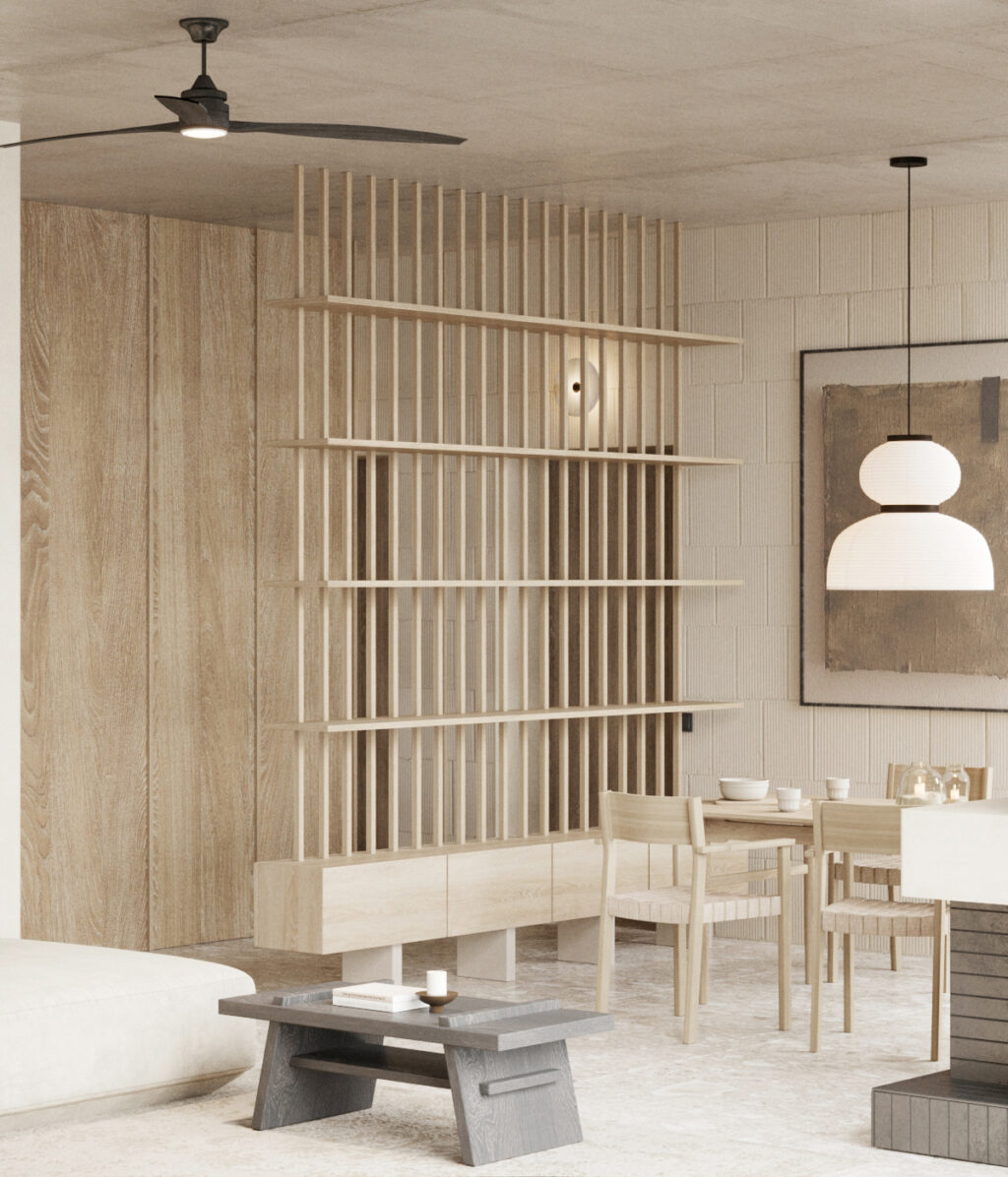 slatted room divider Interior Design Ideas